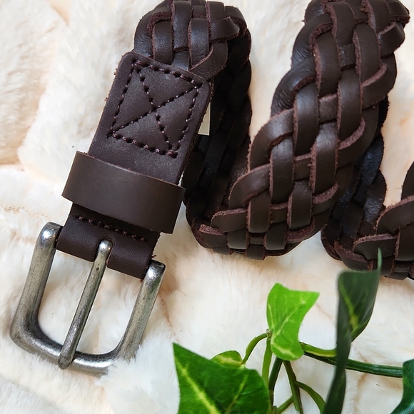 GAP Boys Faux Leather Brown Braided Children's Belt ~ NWOT - Picture 2 of 4